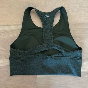 Alo Yoga Forest Green Heather Sports Bra Tank XS